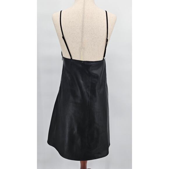 Victoria's Secret Women's S Black Faux Leather Mini Dress NWT - Picture 2 of 6
